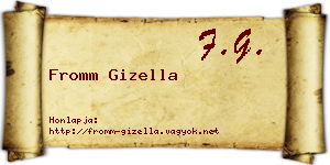 Fromm Gizella névjegykártya